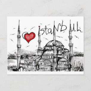 I kärlek Istanbul Vykort