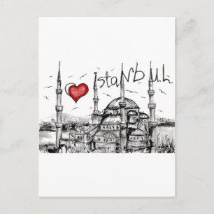 I kärlek Istanbul Vykort