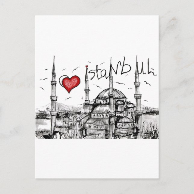 I kärlek Istanbul Vykort (Framsida)