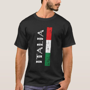I Kärlek Italia Italien Flagga Italienska kulturar T Shirt