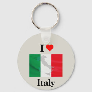 I KÄRLEK ITALIEN FLAGGA KARTA NYCKELRING