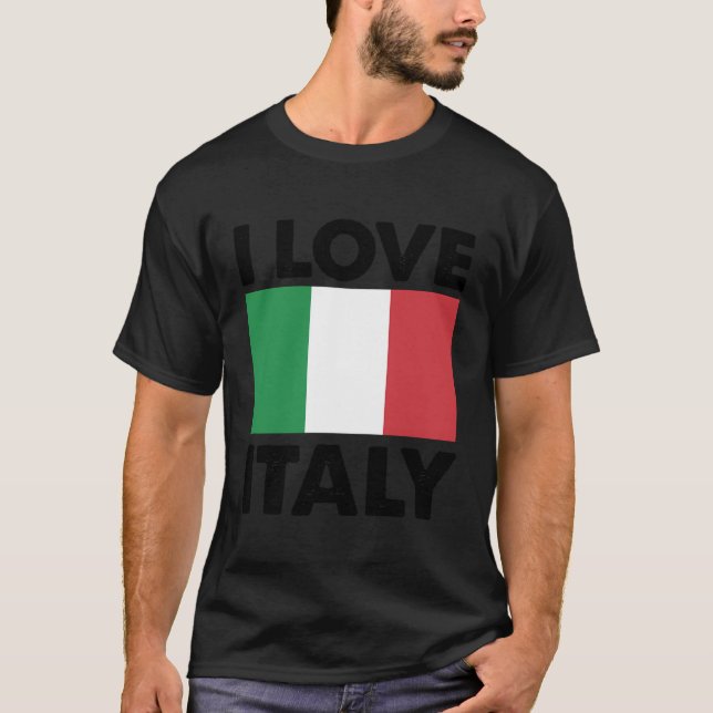 I Kärlek Italien I Heart Italien Family Travel Ita T Shirt (Framsida)