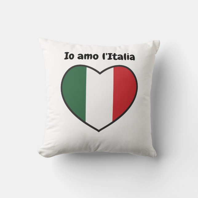 I kärlek Italien [Io amo l'Italia] cushion Kudde (Framsida)