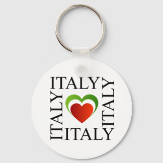 I kärlek italien med det italienska flagga färg nyckelring
