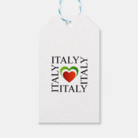 I kärlek italien med det italienska flagga färg