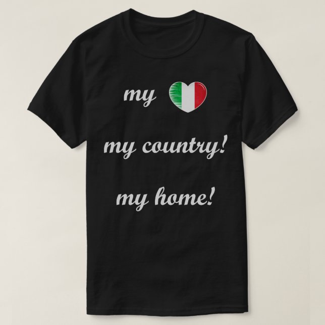 I Kärlek Italien mitt hem Land 10 T Shirt (Design framsida)