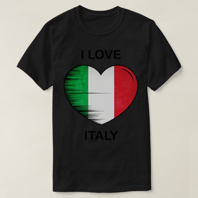 I Kärlek Italien mitt hem Land 2 T Shirt (Design framsida)