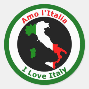 I KÄRLEK ITALIEN RUNT KLISTERMÄRKE