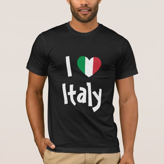 I Kärlek Italien Shirt Tee (Framsida)