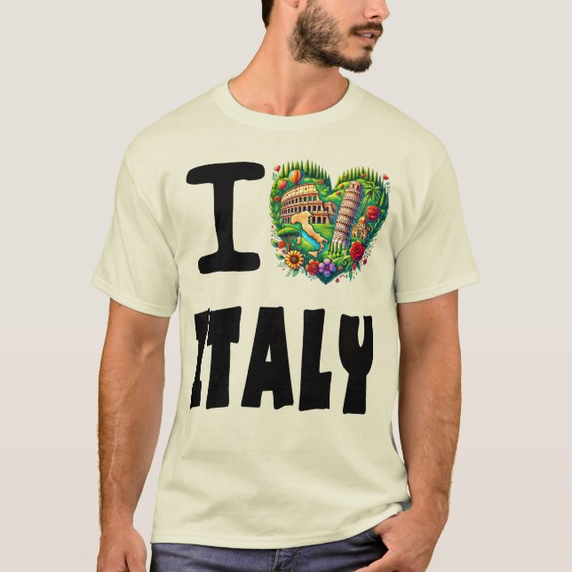 I KÄRLEK ITALIEN T SHIRT (Framsida)