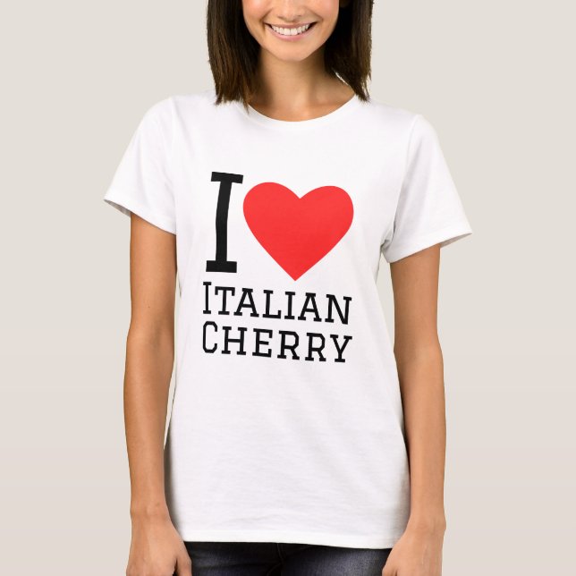 I kärlek italiensk körsbär t shirt (Framsida)
