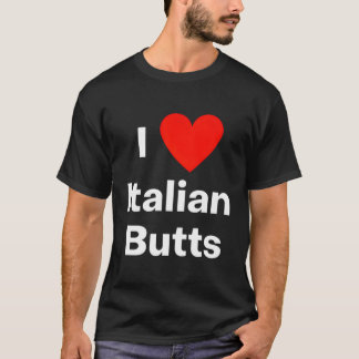 I Kärlek, italienska knölar - med rött hjärta T Shirt