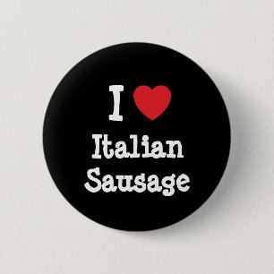 I kärlek Italienska korvhjärtat T-Shirt Knapp