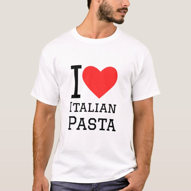 I kärlek Italienska pasta T Shirt (Framsida)