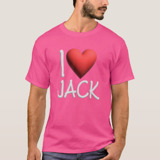 I Kärlek Jack Namn Personlig Manar Guy BFF Danny H T Shirt