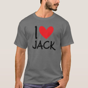 I Kärlek Jack Namn Personlig Manar Guy BFF Friend  T Shirt