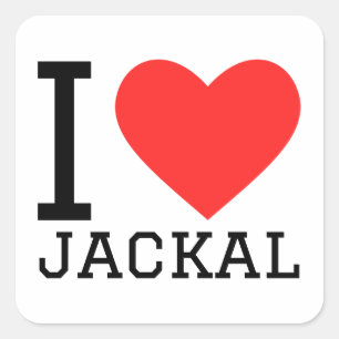 I kärlek-jackor fyrkantigt klistermärke