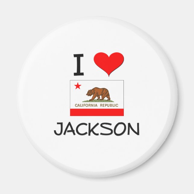 I Kärlek JACKSON California Magnet (Framsidan)