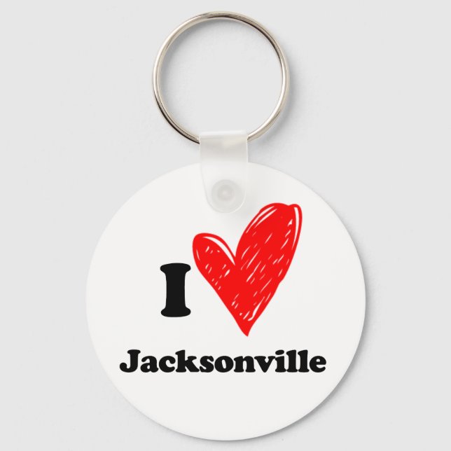 I kärlek Jacksonville Nyckelring (Framsida)