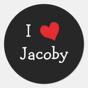 I Kärlek Jacoby Runt Klistermärke