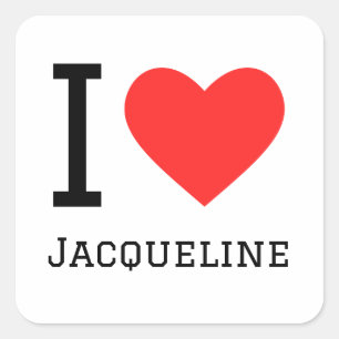 I kärlek Jacqueline Fyrkantigt Klistermärke