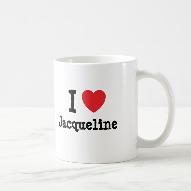 I kärlek Jacqueline Hjärt T-Shirt Kaffemugg (Höger)