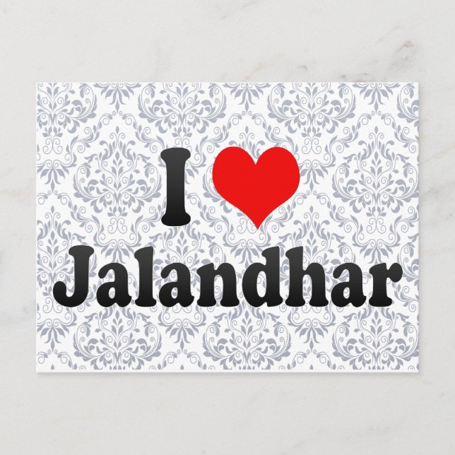 I Kärlek Jalandhar, Indien Vykort (Framsida)