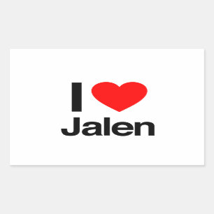 i kärlek jalen rektangulärt klistermärke