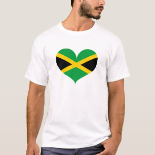 I Kärlek Jamaica Flagga T Shirt