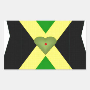 I Kärlek Jamaica har vi en Nicedag och en bättre n Rektangulärt Klistermärke