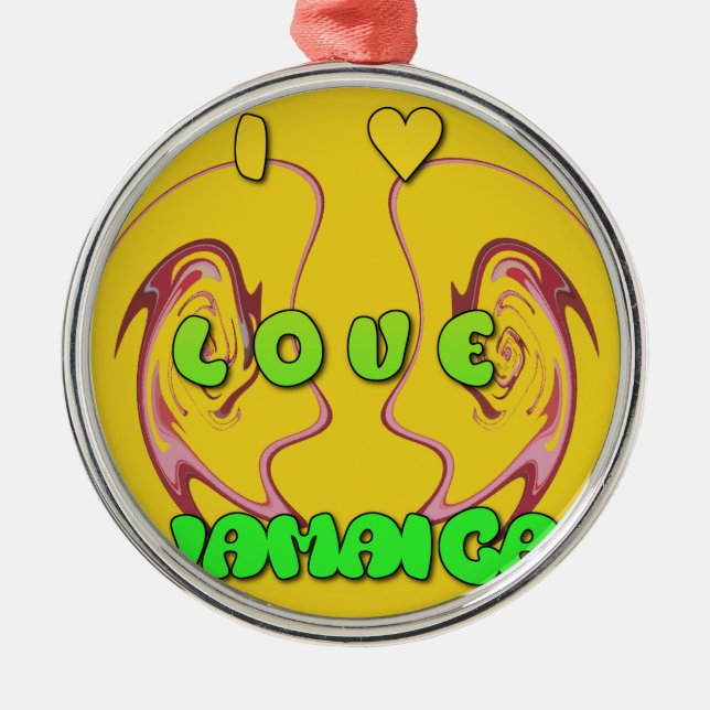 I kärlek Jamaica Julgransprydnad Metall (Framsidan)