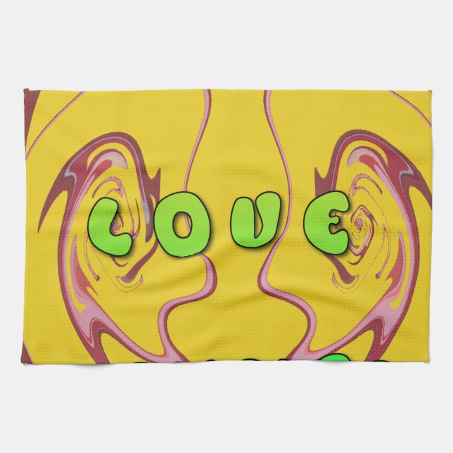 I kärlek Jamaica.png Kökshandduk (Horisontell)