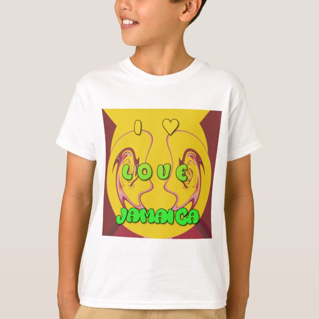I kärlek Jamaica.png Tee Shirt (Framsida)