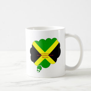I Kärlek Jamaica Text om Flagga Print Kaffemugg