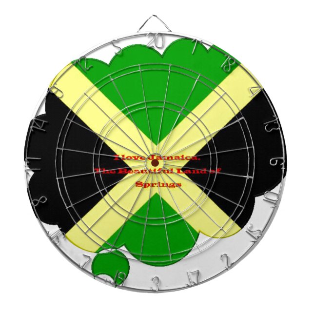 I Kärlek Jamaica Text om Flagga Print Piltavla (Framsidan)