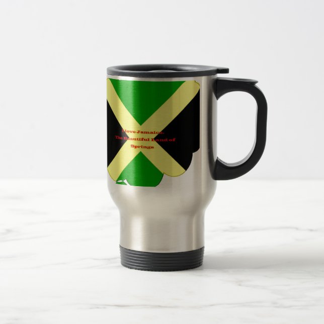 I Kärlek Jamaica Text om Flagga Print Resemugg (Höger)