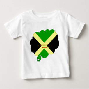 I Kärlek Jamaica Text om Flagga Print Tee