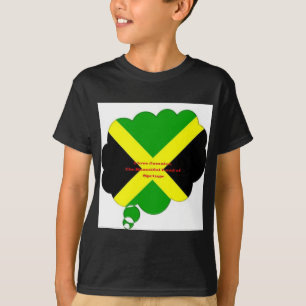 I Kärlek Jamaica Text om Flagga Print Tee Shirt