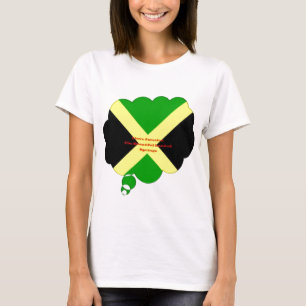 I Kärlek Jamaica Text om Flagga Print Tröja