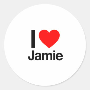 i kärlek jamie runt klistermärke