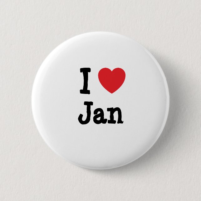 I kärlek Jan eart T-Shirt Knapp (Framsida)