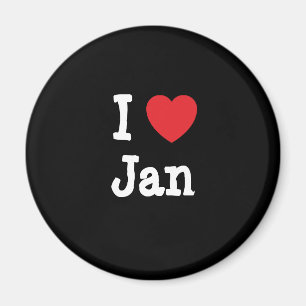 I kärlek Jan hjärta T-Shirt Magnet