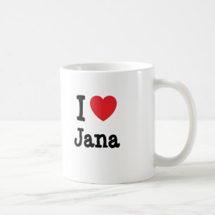 I kärlek Jana hjärta T-Shirt Kaffemugg