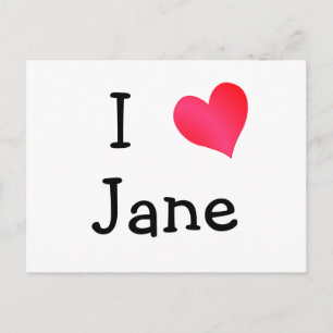 I Kärlek Jane Vykort