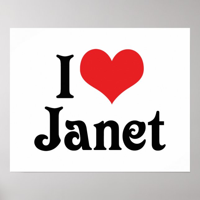 I Kärlek Janet Poster (Framsidan)