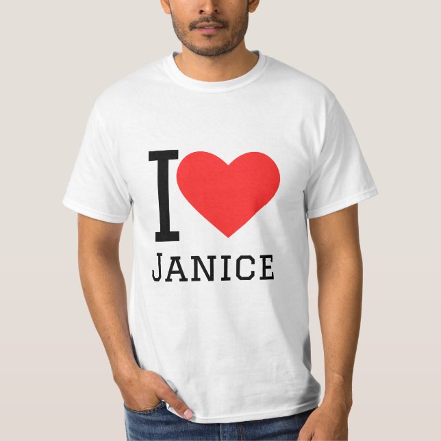I kärlek janice t shirt (Framsida)