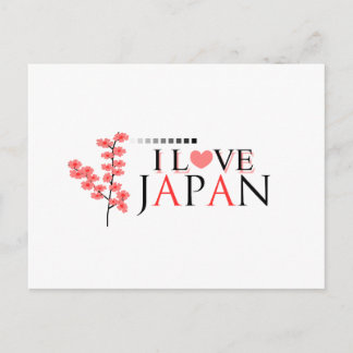 "I kärlek Japan"-design för Japan Älskare Vykort