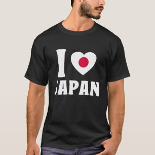 I Kärlek Japan Flagga Japanskt hjärta T Shirt