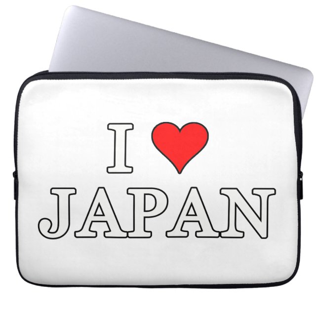 I Kärlek Japan Laptop Sleeve (Framsidan)