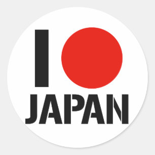 I KÄRLEK JAPAN RUNT KLISTERMÄRKE